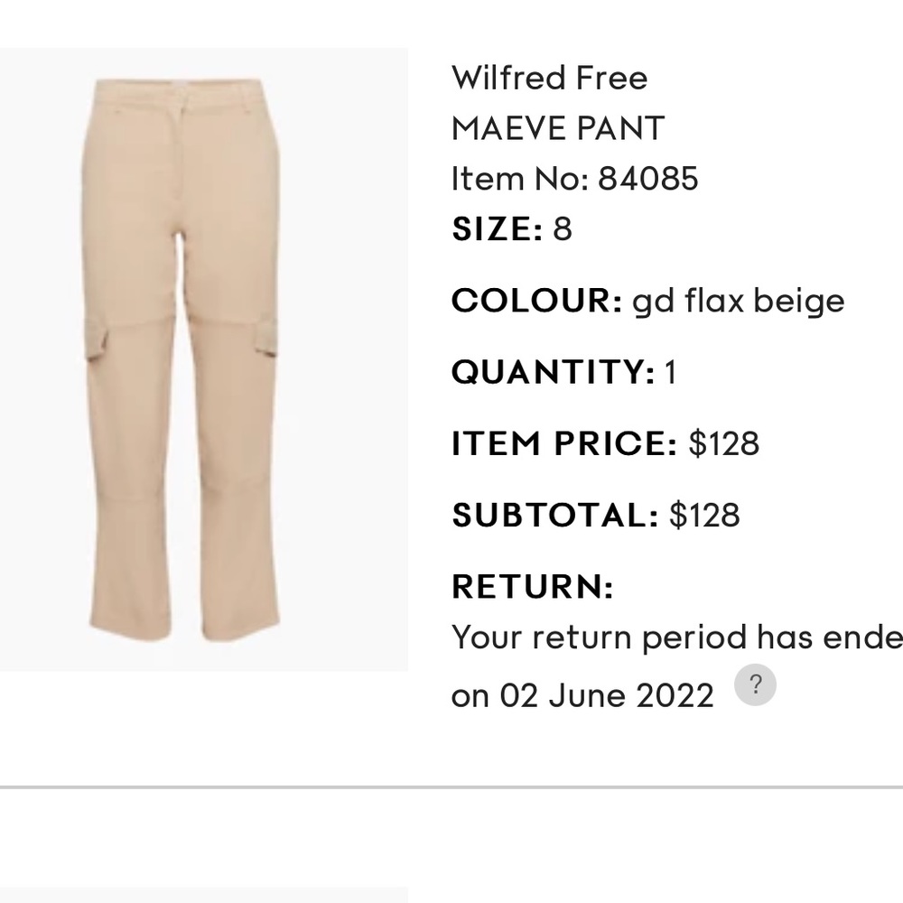 aritzia wilfred free maeve cargo pants - Picture 5 of 5